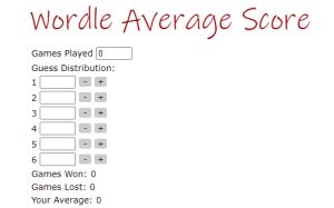 wordle average score calculator